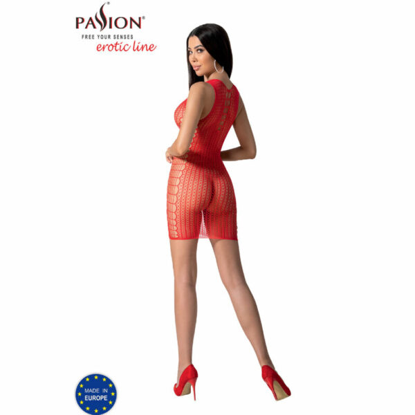 PASSION - BS097 BODYSTOCKING ROJO TALLA UNICA - Imagen 4