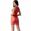 PASSION - BS097 BODYSTOCKING ROJO TALLA UNICA - Imagen 2