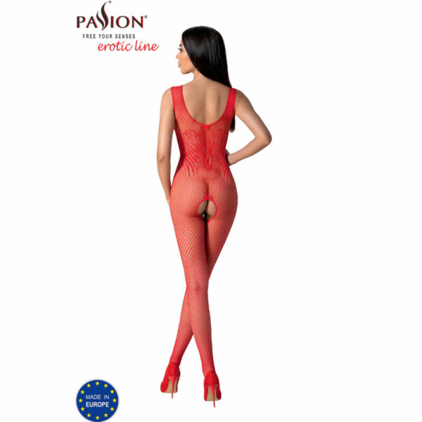 PASSION - BS098 BODYSTOCKING ROJO TALLA UNICA - Imagen 4