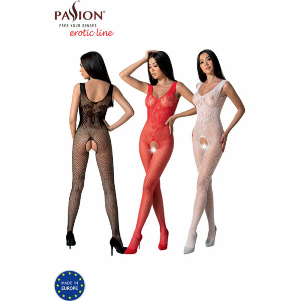 PASSION - BS098 BODYSTOCKING ROJO TALLA UNICA - Imagen 6