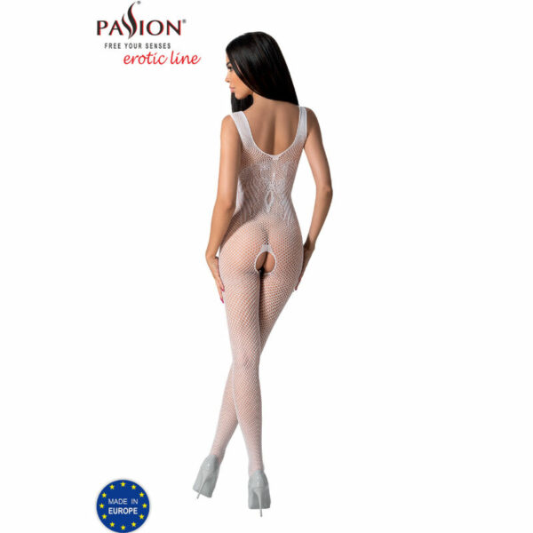 PASSION - BS098 BODYSTOCKING BLANCO TALLA UNICA - Imagen 4