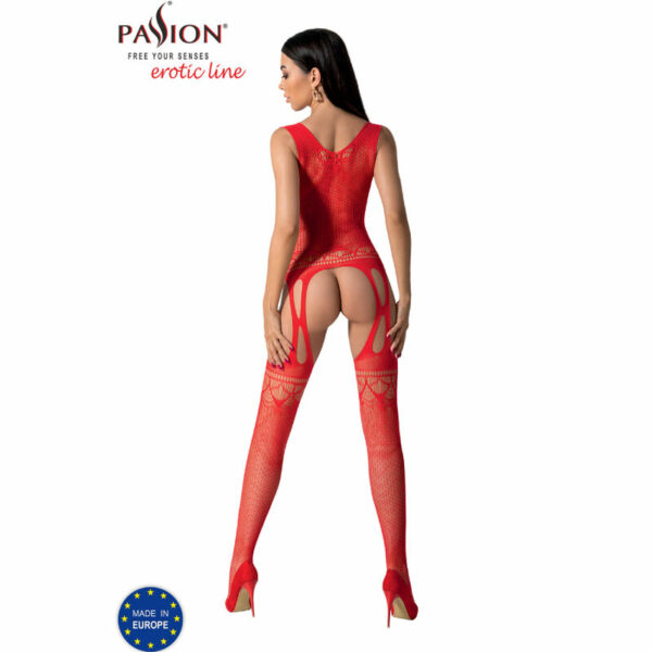 PASSION - BS099 BODYSTOCKING ROJO TALLA UNICA - Imagen 4