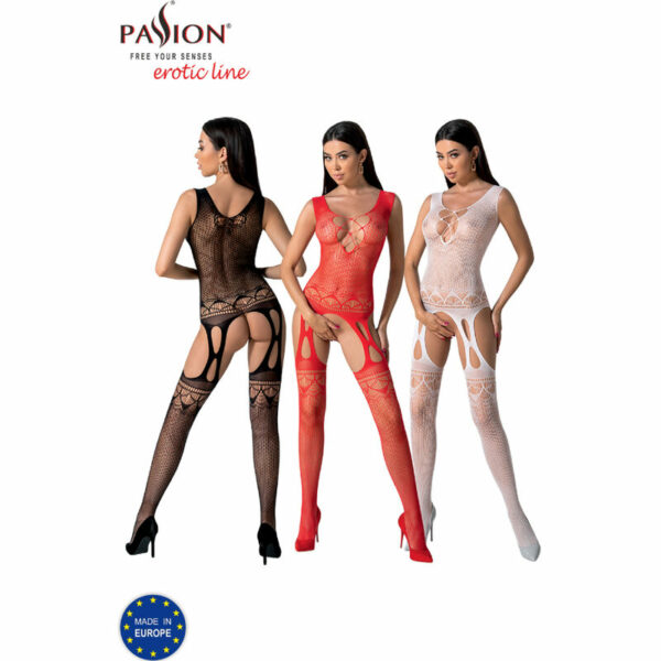 PASSION - BS099 BODYSTOCKING ROJO TALLA UNICA - Imagen 6