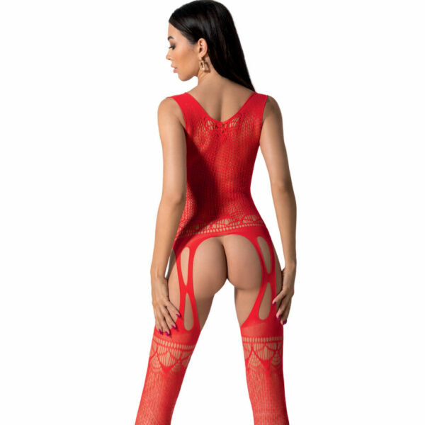 PASSION - BS099 BODYSTOCKING ROJO TALLA UNICA - Imagen 2