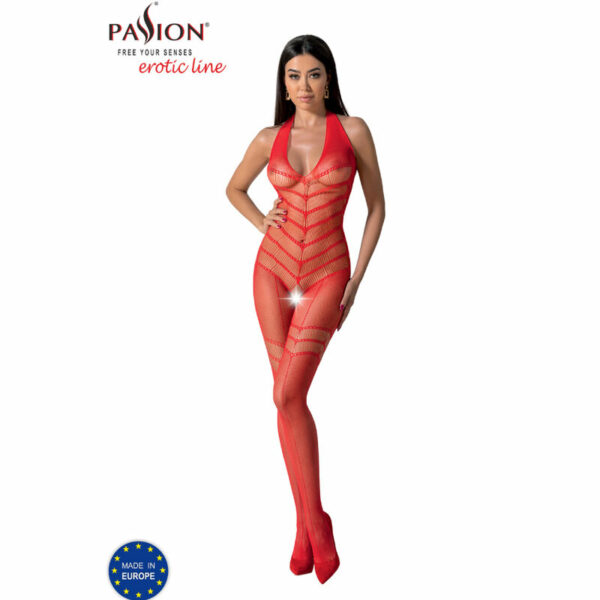 PASSION - BS100 BODYSTOCKING ROJO TALLA UNICA - Imagen 3