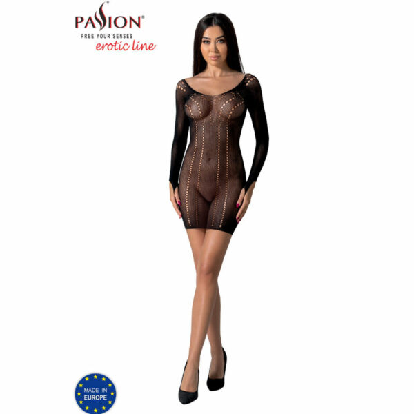 PASSION - BS101 BODYSTOCKING NEGRO TALLA UNICA - Imagen 3