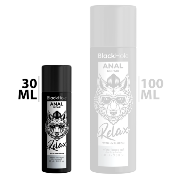 BLACK HOLE - ANAL REPAIR BASE AGUA RELAX CON HYALURON 30 ML - Imagen 2