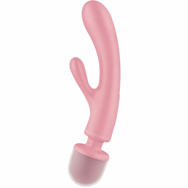 SATISFYER - TRIPLE LOVER MASAJEADOR VIBRADOR RABBIT ROSA - Imagen 3