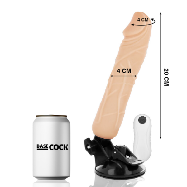 BASECOCK - VIBRADOR REALISTICO CONTROL REMOTO NATURAL 20 CM -O- 4 CM - Imagen 2