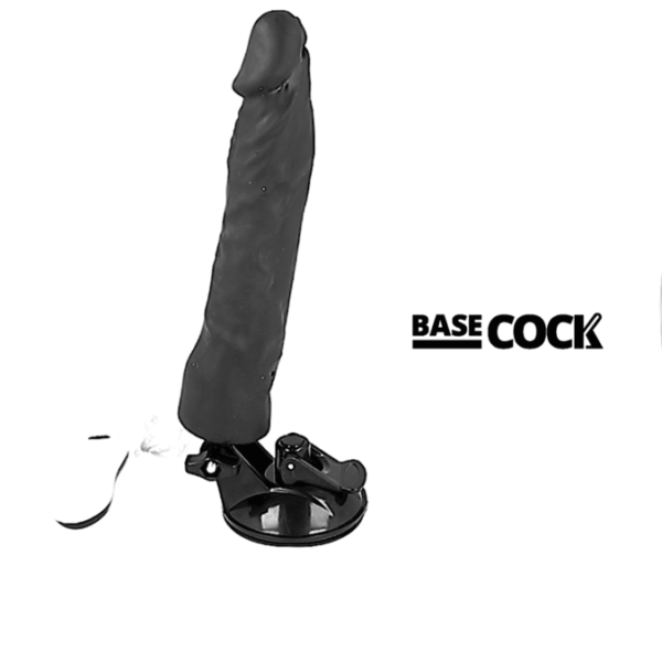 BASECOCK - VIBRADOR REALISTICO CONTROL REMOTO NEGRO 21 CM -O- 4 CM