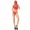 CHILIROSE - CR 3882 SET BODY CROTCHLESS ROJO S/M - Imagen 3