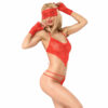 CHILIROSE - CR 3882 SET BODY CROTCHLESS ROJO S/M - Imagen 2