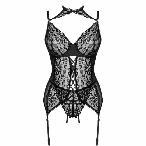 LIVCO CORSETTI FASHION - GIELLANDRA FOR THE SENSES COLLECTION CORSET + PANTY NEGRO S/M - Imagen 3