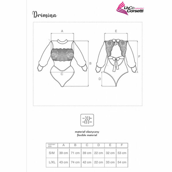 LIVCO CORSETTI FASHION - DRIMINA LC90690 BODY AZUL MARINO S/M - Imagen 4