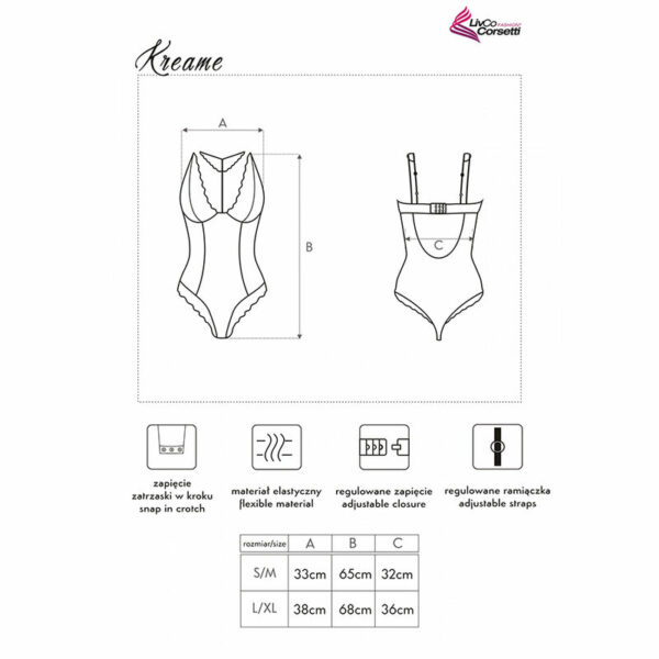 LIVCO CORSETTI FASHION - KREAME LC 90546 BODY BLACK L/XL - Imagen 5