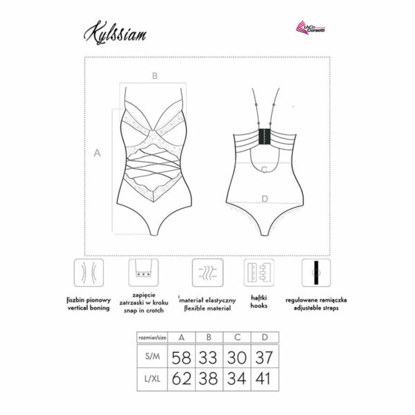 LIVCO CORSETTI FASHION - KYLSSIAM LC 90613 BODY NEGRO L/XL - Imagen 6