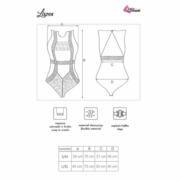 LIVCO CORSETTI FASHION - LIXPEN LC 90612 BODY NEGRO L/XL - Imagen 6