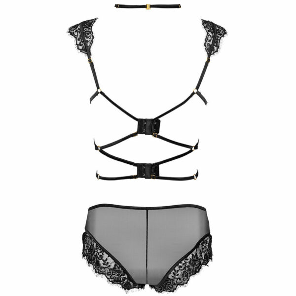 LIVCO CORSETTI FASHION - PALMENOM LC 90614 SUJETADOR + PANTY NEGRO L/XL - Imagen 4