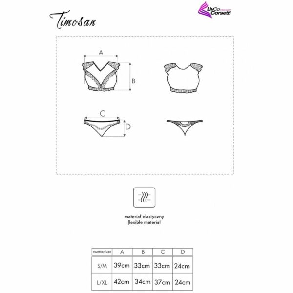 LIVCO CORSETTI FASHION - TIMOSAN LC 90631 SUJETADOR + PANTY NEGRO L/XL - Imagen 7