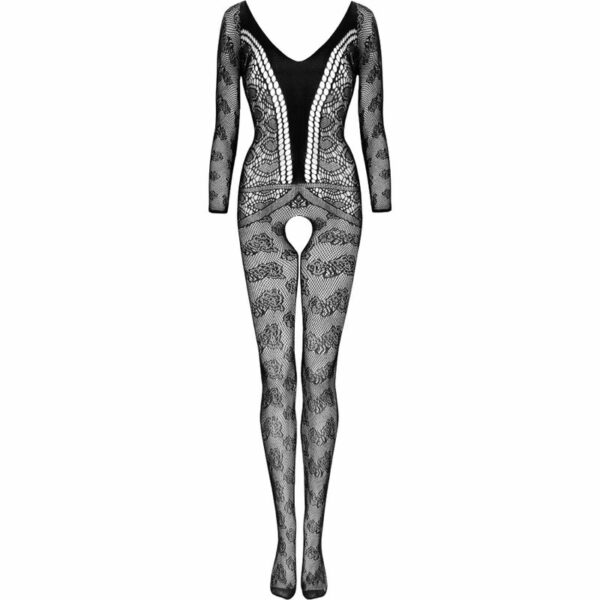 LIVCO CORSETTI FASHION - CORDILL LC 17357 BODYSTOCKING CROTCHLESS NEGRO TALLA ÚNICA - Imagen 3