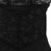SUBBLIME - BABYDOLL CON TIRANTES AJUSTABLES Y ESTAMPADO FLORAL DE ENCAJE TRANSPARENTE NEGRO S/M - Imagen 10