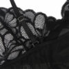 SUBBLIME - BABYDOLL CON TIRANTES AJUSTABLES Y ESTAMPADO FLORAL DE ENCAJE TRANSPARENTE NEGRO S/M - Imagen 9