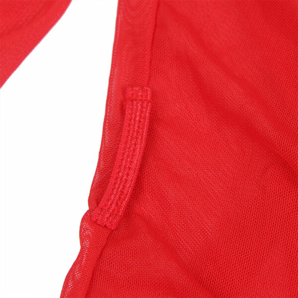 SUBBLIME - BATA TELA TRANSPARENTE DETALLE ENCAJE ROJO L/XL - Imagen 9