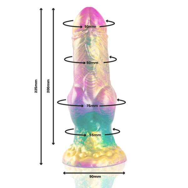 EPIC - IRIS DILDO CON TESTÍCULOS ARCOÍRIS DE PLACER - Imagen 3