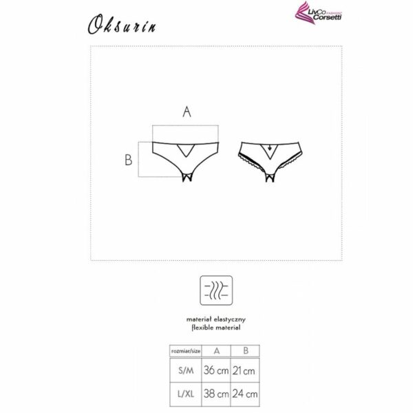 LIVCO CORSETTI FASHION - OKSURIN PANTY CROTCHLESS NEGRO L/XL - Imagen 5
