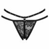 LIVCO CORSETTI FASHION - NOMADE TANGA CROTCHLESS NEGRO S/M - Imagen 3