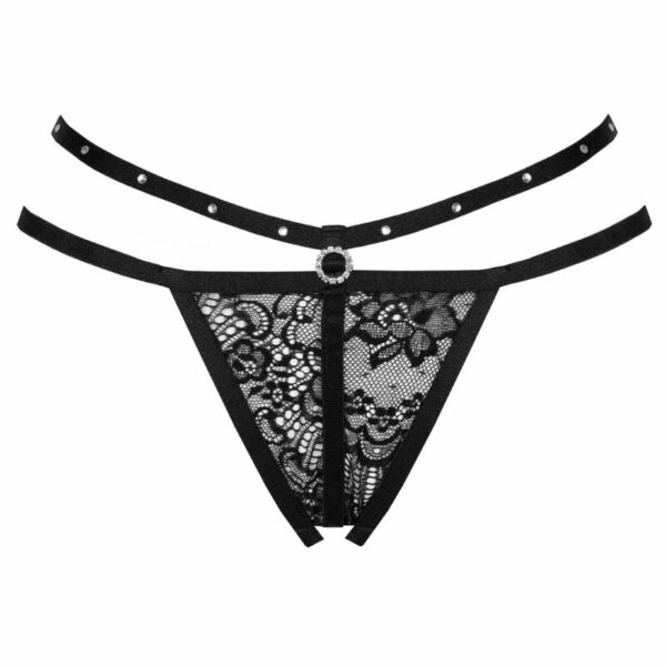 LIVCO CORSETTI FASHION - NOMADE TANGA CROTCHLESS NEGRO L/XL - Imagen 3