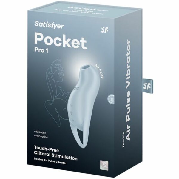 SATISFYER - POCKET PRO 1 ESTIMULADOR CLÍTORIS AZUL CLARO - Imagen 5