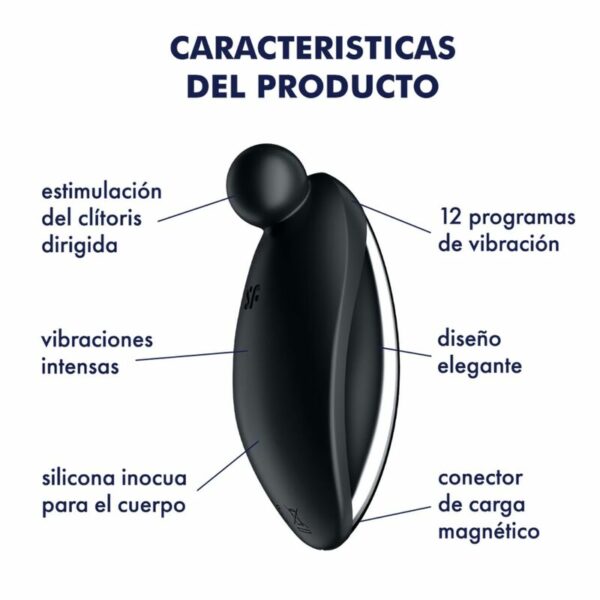 SATISFYER - SPOT ON 2 VIBRADOR LAY-ON NEGRO - Imagen 4