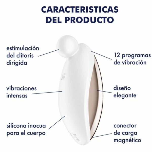 SATISFYER - SPOT ON 2 VIBRADOR LAY-ON BLANCO - Imagen 4
