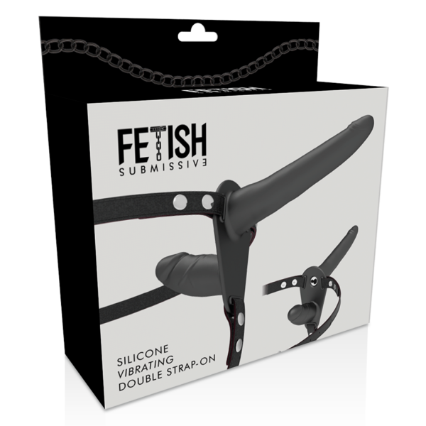 FETISH SUBMISSIVE HARNESS - DOBLE PENETRACIÓN VIBRADOR NEGRO - Imagen 6