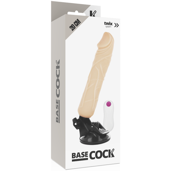 BASECOCK - VIBRADOR REALISTICO CONTROL REMOTO NATURAL 20 CM -O- 4 CM - Imagen 4