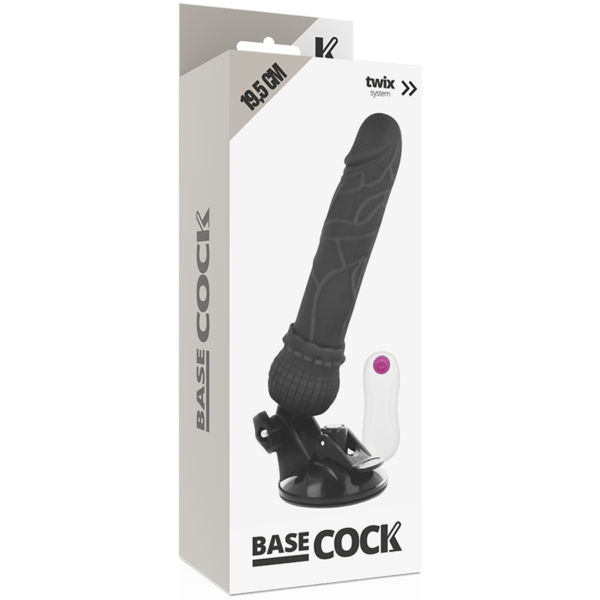 BASECOCK - VIBRADOR REALISTICO CONTROL REMOTO NEGRO 19.5 CM -O- 4 CM - Imagen 5