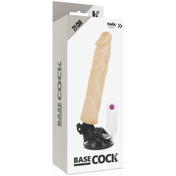 BASECOCK - VIBRADOR REALISTICO CONTROL REMOTO NATURAL 21 CM -O- 4 CM - Imagen 4