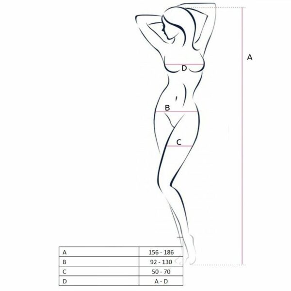 PASSION - WOMAN BS047 BODYSTOCKING NEGRO TALLA UNICA - Imagen 3