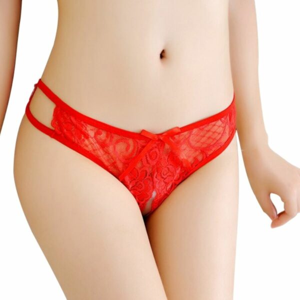 QUEEN LINGERIE - PANTIES CON ABERTURA TALLA UNICA ROJO - Imagen 3