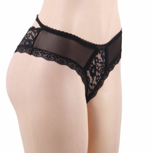 QUEEN LINGERIE - PANTIES DE ENCAJE FLORAL L/XL