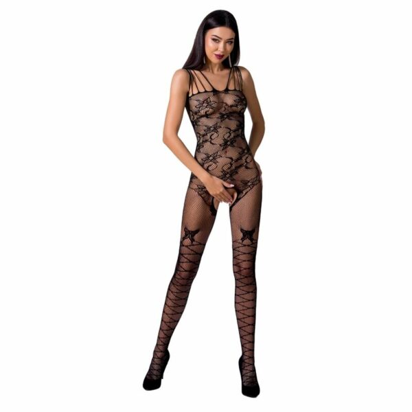 PASSION - WOMAN BS076 BODYSTOCKING TALLA UNICA NEGRO - Imagen 2