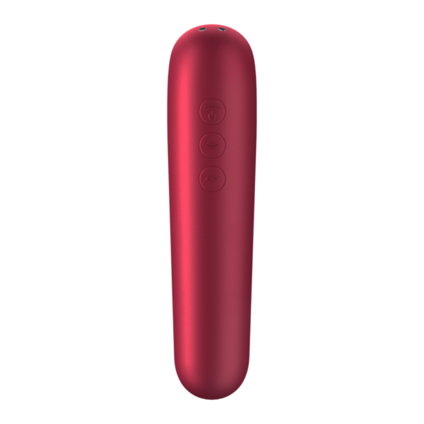 SATISFYER - DUAL LOVE VIBRADOR Y SUCCIONADOR CON AIRE PULSADO ROJO - Imagen 3