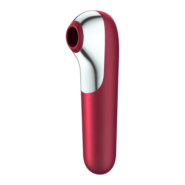 SATISFYER - DUAL LOVE VIBRADOR Y SUCCIONADOR CON AIRE PULSADO ROJO - Imagen 5