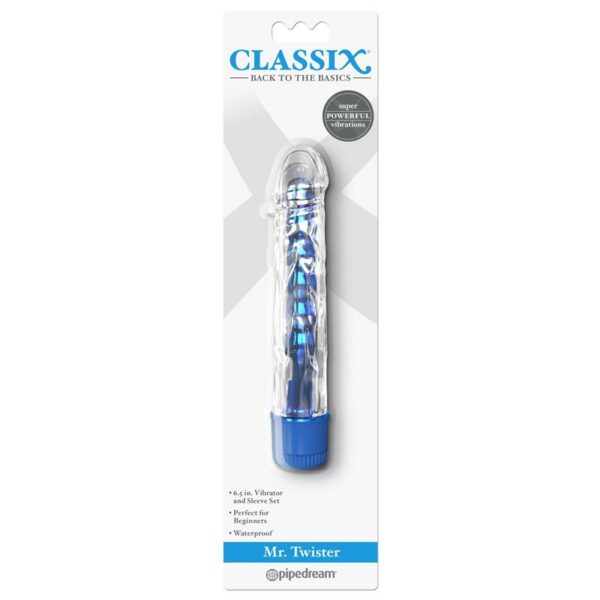 Vibrador Mr. Twister Azul Metálico 17 cm - Imagen 2