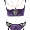 Shelf Bra Push up and Crotchless Suspender Briefs  80B/M - Imagen 5