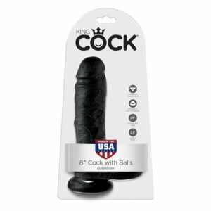 KING COCK - 8 PENE REALISTICO NEGRO 20.3 CM Dildo