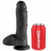 KING COCK - 8 PENE REALISTICO NEGRO 20.3 CM Dildo - Imagen 5