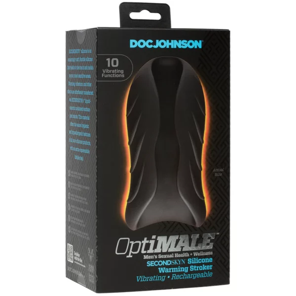 DOCJOHNSON Optimale - Masturbador de silicona con calefacción y vibración - Imagen 2