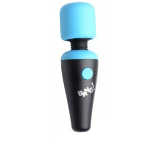 MINI MASAJEADOR WAND 10 FUNCIONES USB AZUL